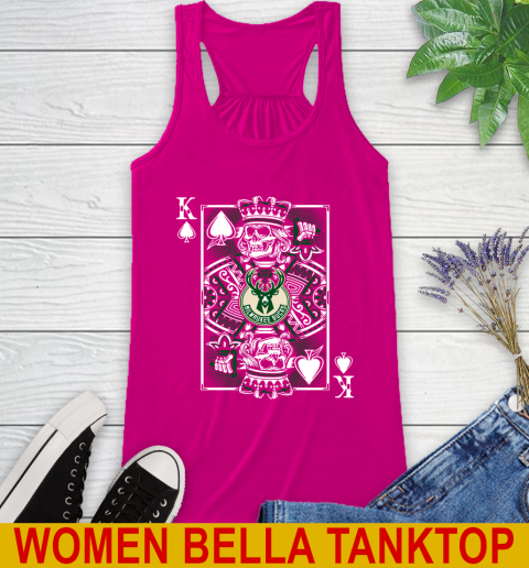 Milwaukee Bucks NBA Basketball The King Of Spades Death Cards Shirt Racerback Tank 6