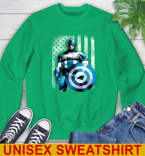 Carolina Panthers NFL Football Captain America Marvel Avengers American Flag Shirt Sweatshirt 8
