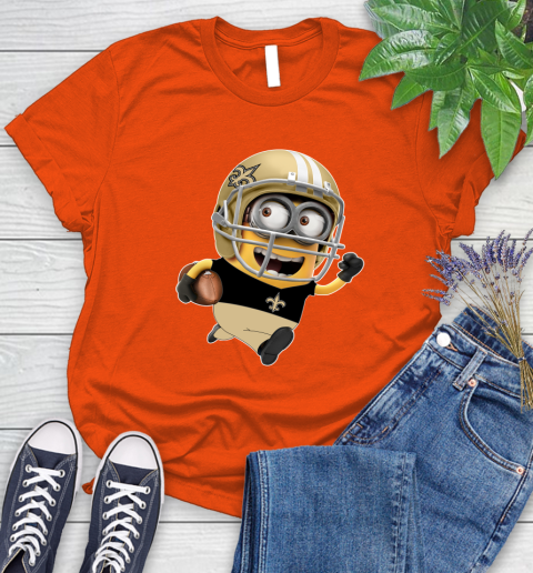 NFL New Orleans Saints Minions Disney Football Sports Women's T-Shirt 4