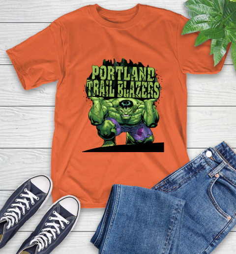 Portland Trail Blazers NBA Basketball Incredible Hulk Marvel Avengers Sports T-Shirt 5