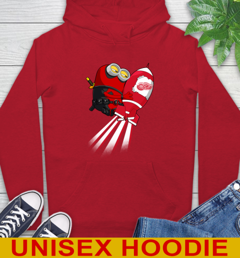 NHL Hockey Detroit Red Wings Deadpool Minion Marvel Shirt Hoodie 10