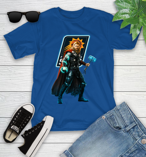 NBA Thor Avengers Endgame Basketball Phoenix Suns Youth T-Shirt 9
