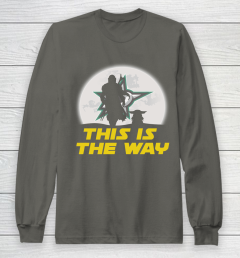 Dallas Stars NHL Ice Hockey Star Wars Yoda And Mandalorian This Is The Way Long Sleeve T-Shirt 5