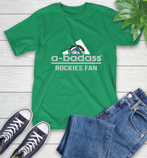 MLB A Badass Colorado Rockies Fan Adidas Baseball Sports T-Shirt 7