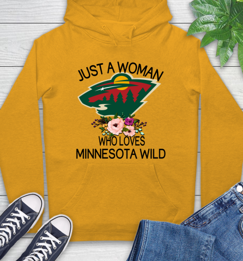 NHL Just A Woman Who Loves Minnesota Wild Hockey Sports Hoodie 2