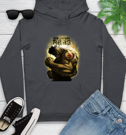 Cincinnati Reds MLB Baseball Hulk Marvel Avengers Sports Youth Hoodie 10