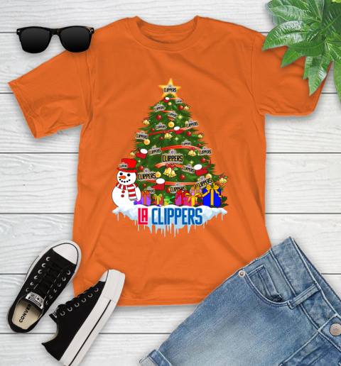 LA Clippers Merry Christmas NBA Basketball Sports Youth T-Shirt 7
