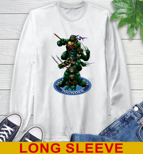 NBA Basketball Oklahoma City Thunder Teenage Mutant Ninja Turtles Shirt Long Sleeve T-Shirt