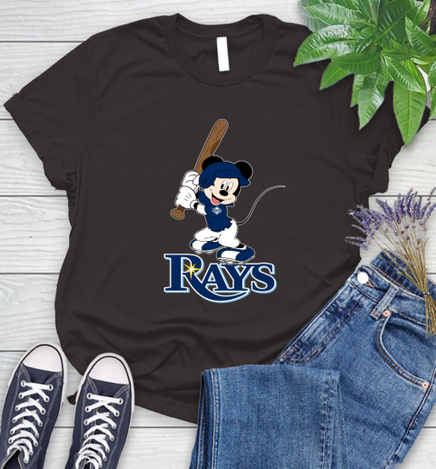 MLB Baseball Tampa Bay Rays Cheerful Mickey Mouse Shirt Women's T-Shirt 9