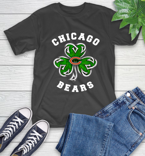 NFL Chicago Bears Three Leaf Clover St Patrick's Day Football Sports T-Shirt