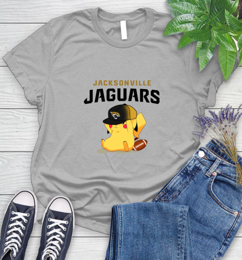 NFL Pikachu Football Sports Jacksonville Jaguars Women's T-Shirt 5