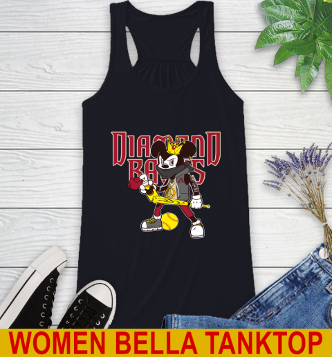 Arizona Diamondbacks MLB Baseball Mickey Peace Sign Sports Racerback Tank 10