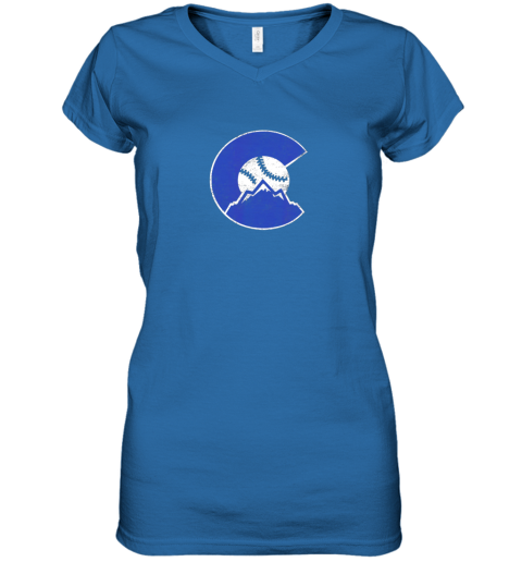 v31k new colorado rocky mountain baseball sports team women v neck t shirt 39 front royal