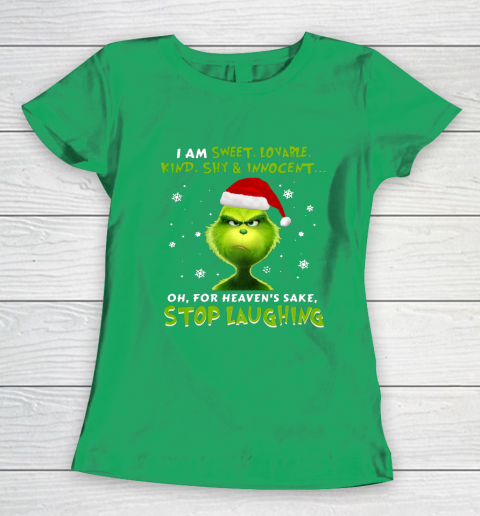 I Am Sweet Lovable Kind Shy Innocent Grinch Christmas Women's T-Shirt 5