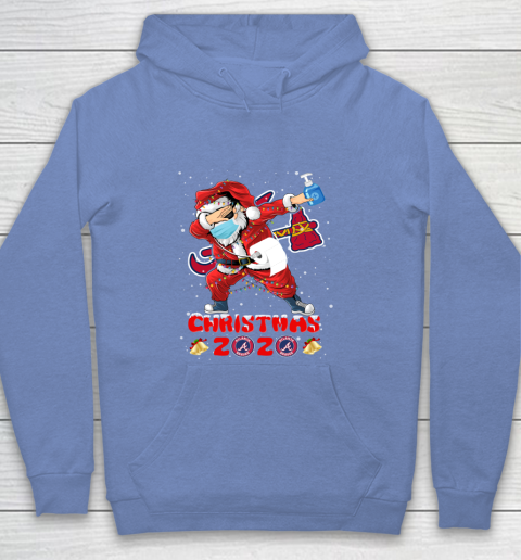 Atlanta Braves Funny Santa Claus Dabbing Christmas 2020 MLB Youth Hoodie 8