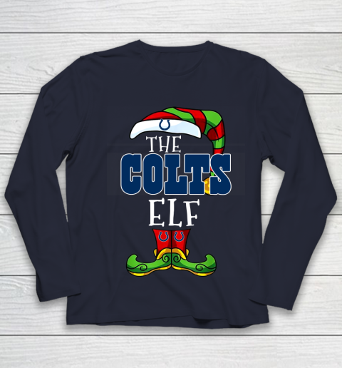 Indianapolis Colts Christmas ELF Funny NFL Youth Long Sleeve 2
