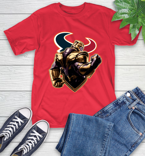 NFL Thanos Avengers Endgame Football Sports Houston Texans T-Shirt 10