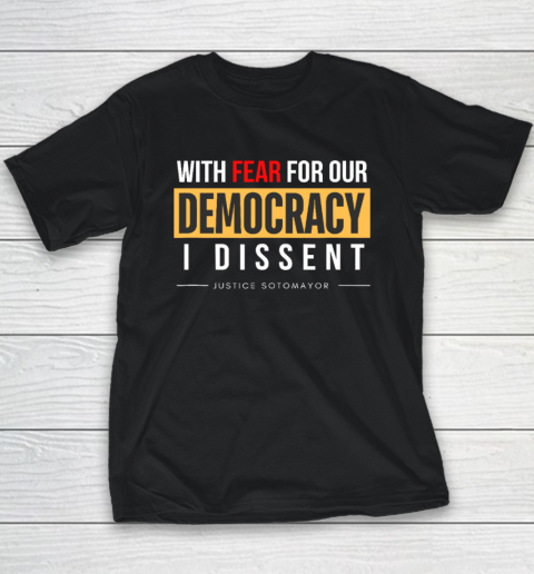 With Fear for Our Democracy Youth T-Shirt