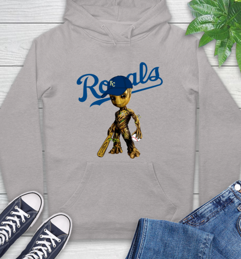 MLB Kansas City Royals Groot Guardians Of The Galaxy Baseball Hoodie 12