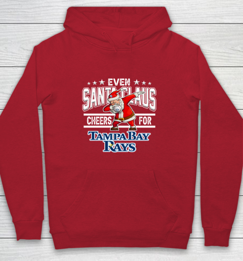 Tampa Bay Rays Even Santa Claus Cheers For Christmas MLB Youth Hoodie 7