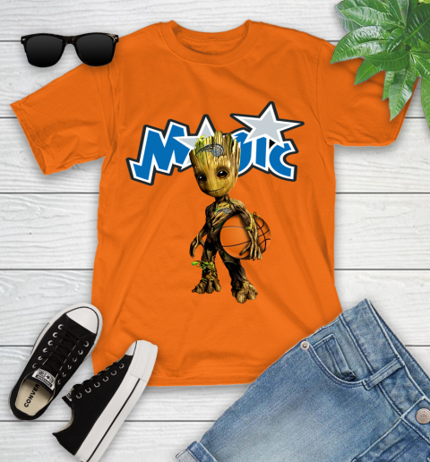 Orlando Magic NBA Basketball Groot Marvel Guardians Of The Galaxy Youth T-Shirt 7