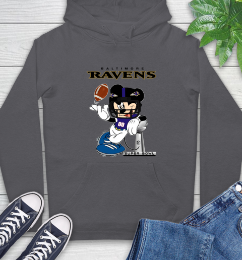 NFL Baltimore Ravens Mickey Mouse Disney Super Bowl Football T Shirt Hoodie 7