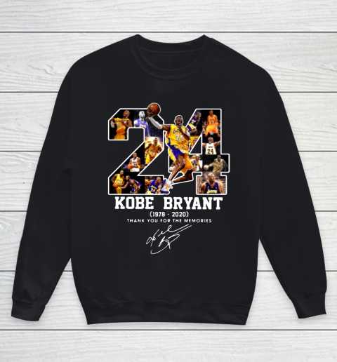 Kobe Bryant Thank You For The Memories 1978 2020 Youth Sweatshirt
