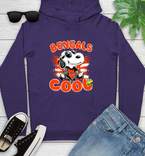 NFL Football Cincinnati Bengals Cool Snoopy Shirt Youth Hoodie 5