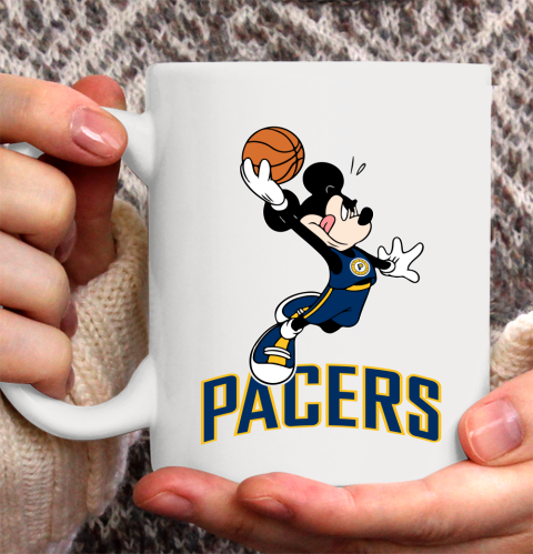 NBA Basketball Indiana Pacers Cheerful Mickey Mouse Shirt Ceramic Mug 15oz 2