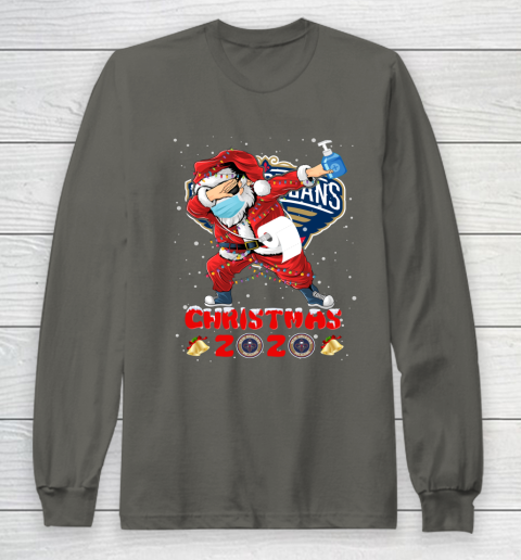 New Orleans Pelicans Funny Santa Claus Dabbing Christmas 2020 NBA Long Sleeve T-Shirt 5