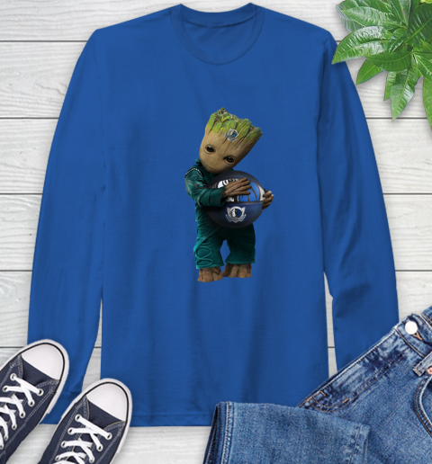 NBA Groot Guardians Of The Galaxy Basketball Sports Dallas Mavericks Long Sleeve T-Shirt 9