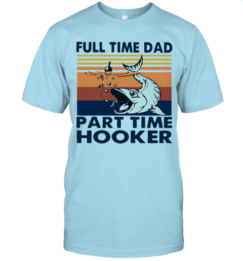 Retro Fishing Part Time Hooker Tshirt Men White M 3XL