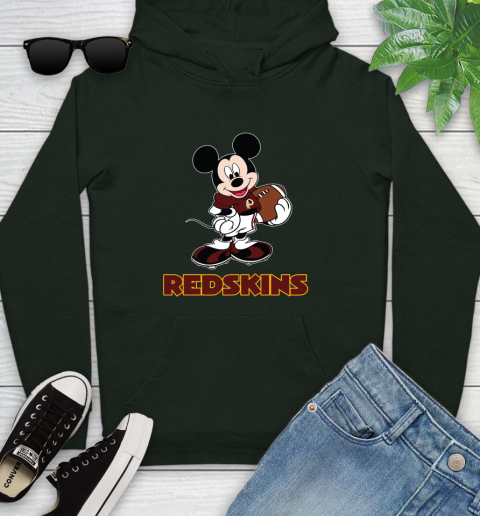 NFL Football Washington Redskins Cheerful Mickey Mouse Shirt Youth Hoodie 12