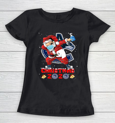Vancouver Canucks Funny Santa Claus Dabbing Christmas 2020 NHL Women's T-Shirt