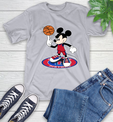 NBA Basketball Detroit Pistons Cheerful Mickey Disney Shirt T-Shirt 6