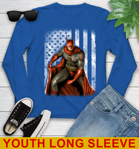 Chicago Bears NFL Football Batman DC American Flag Shirt Youth Long Sleeve 11 Chicago Bears NFL Football Batman DC American Flag Shirt Youth Long Sleeve - Image 11