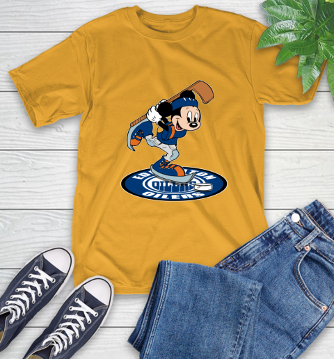 NHL Hockey Edmonton Oilers Cheerful Mickey Disney Shirt T-Shirt 3