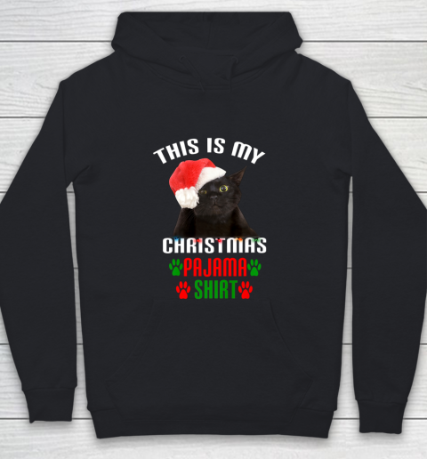 This Is My Black Cat Christmas Lights cat lover Xmas Gift Youth Hoodie