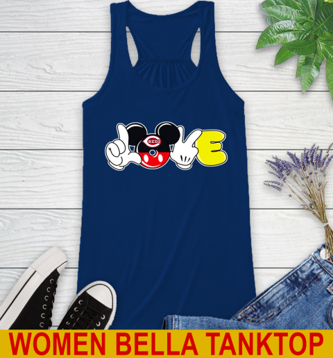 Cincinnati Reds MLB Baseball Love Mickey Disney Sports Racerback Tank 9