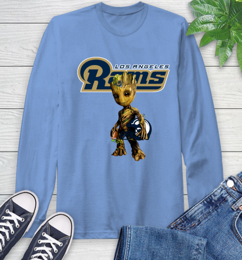 Los Angeles Rams NFL Football Groot Marvel Guardians Of The Galaxy Long Sleeve T-Shirt 11