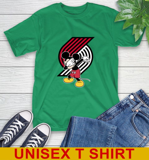 Portland Trail Blazers NBA Basketball Dabbing Mickey Disney Sports T-Shirt 7