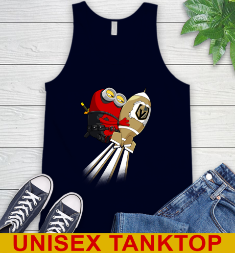 NHL Hockey Vegas Golden Knights Deadpool Minion Marvel Shirt Tank Top 2