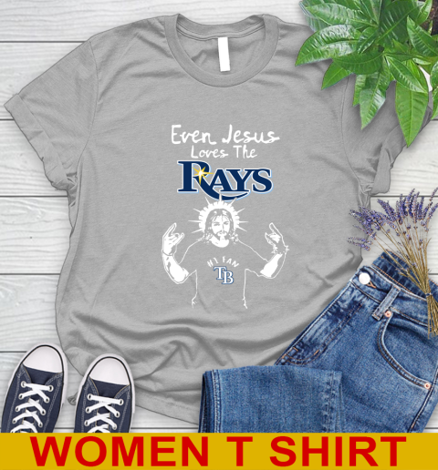 Tampa Bay Rays MLB Baseball Even Jesus Loves The Rays Shirt Women's T-Shirt 5