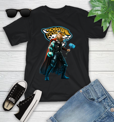 NFL Thor Avengers Endgame Football Jacksonville Jaguars Youth T-Shirt 2