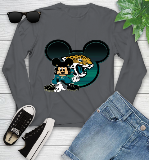 NFL Jacksonville Jaguars Mickey Mouse Disney Football T Shirt Youth Long Sleeve 8