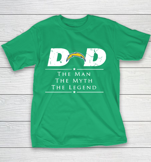 Los Angeles Chargers NFL Football Dad The Man The Myth The Legend Youth T-Shirt 3