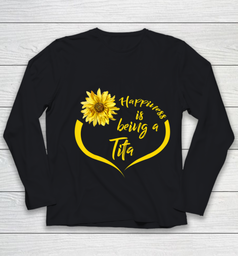 Womens Tita Gift Happiness Is Being A Tita Youth Long Sleeve
