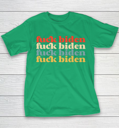 Vintage Fuck Biden Anti Biden Tee Top Womens Mens Premium Youth T-Shirt 3