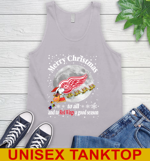 Detroit Red Wings Merry Christmas To All And To Red Wings A Good Season NHL Hockey Sports Tank Top 3