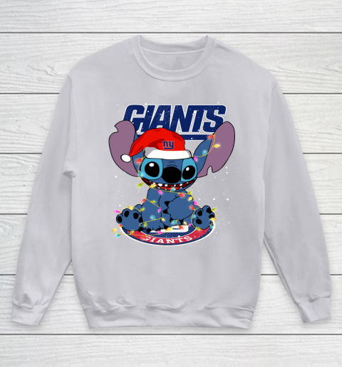 New York Giants NFL Football noel stitch Christmas Youth Sweatshirt 2